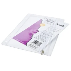 Charles Leonard Vinyl Pencil Pouches With Zip-Lock Closures, 10