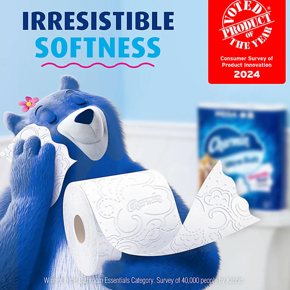 Charmin Ultra-Soft 2-Ply Bathroom Tissue, 4" x 4", 336 Sheets Per Roll, Pack Of 6 Mega XL Rolls