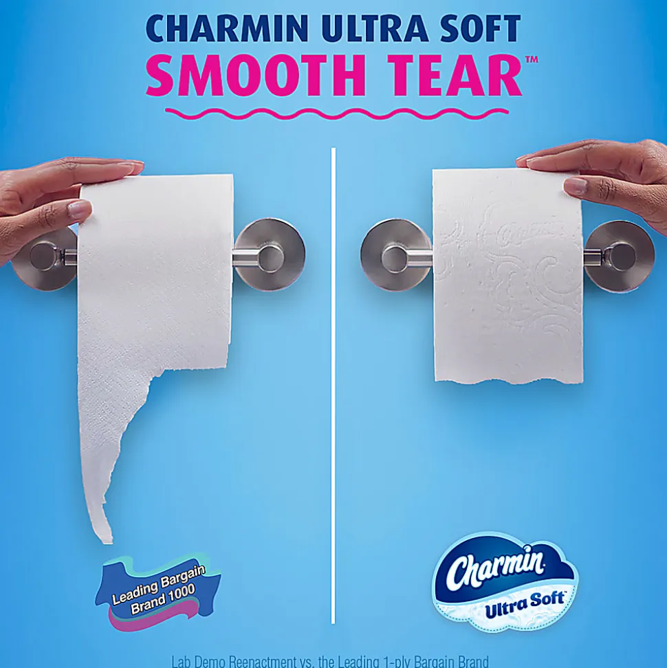Charmin Ultra-Soft 2-Ply Bathroom Tissue, 4" x 4", 336 Sheets Per Roll, Pack Of 6 Mega XL Rolls