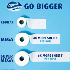 Charmin Ultra-Soft 2-Ply Toilet Paper Mega Rolls, 4