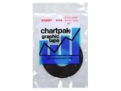 Chartpak® Pickett Graphic Tape, 1/16" x 648" Glossy, Black