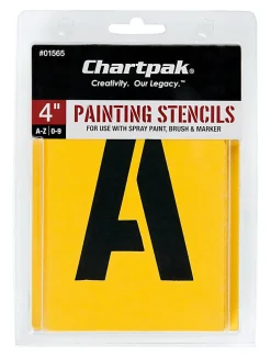 Chartpak Pickett Painting Stencils, Numbers/Letters, 4"