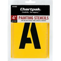 Chartpak Pickett Painting Stencils, Numbers/Letters, 4
