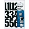 Chartpak Pickett Vinyl Numbers, 4", Black, Pack Of 23