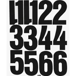 Chartpak Pickett Vinyl Numbers, 4", Black, Pack Of 23