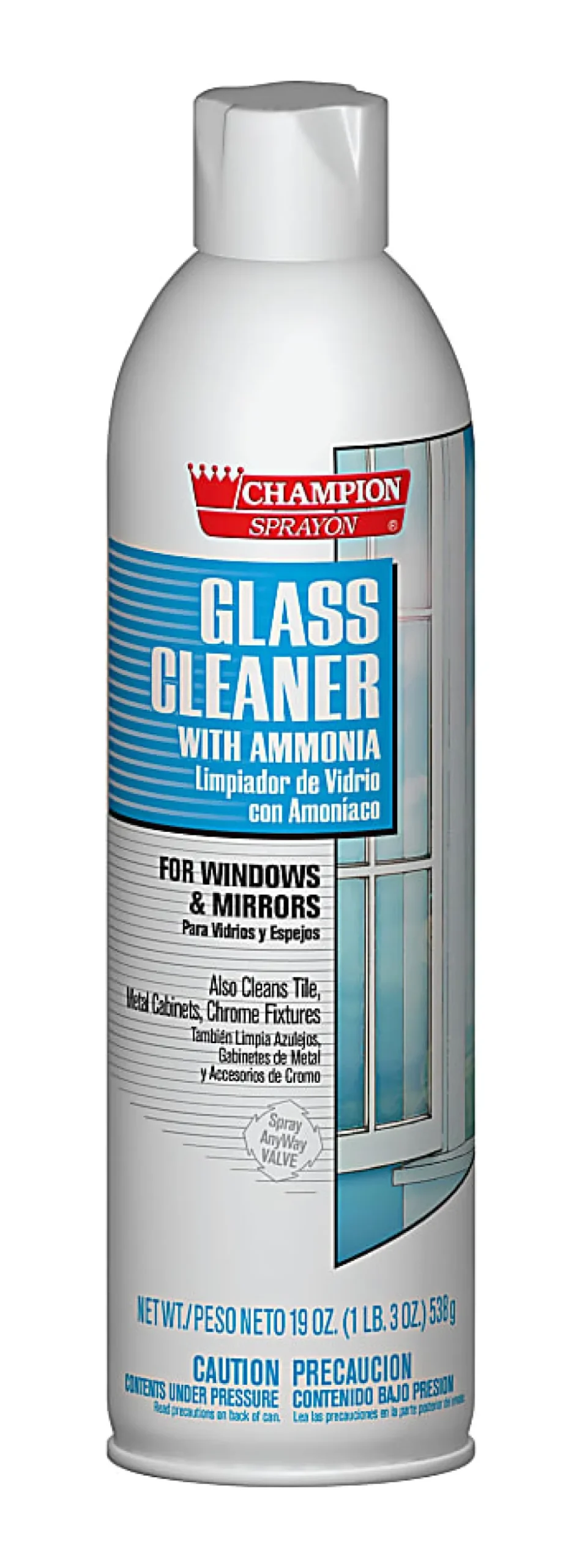 Chase Champion Foam Glass Cleaner Spray, 19 Oz Can, Case Of 12