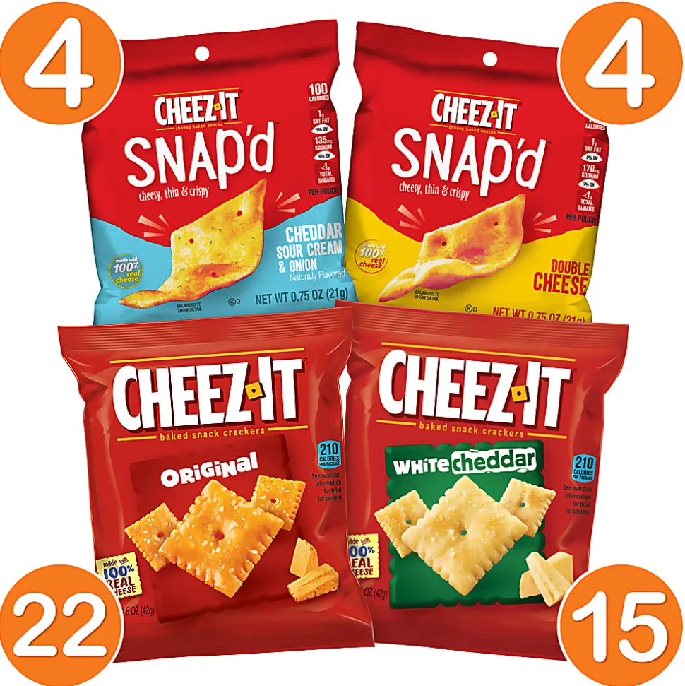 Cheez-It Snack Cracker Variety Pack, Pack Of 45 Bags
