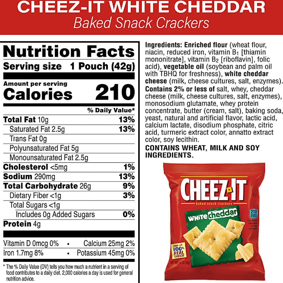 Cheez-It Snack Cracker Variety Pack, Pack Of 45 Bags