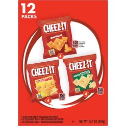 Cheez-It Variety Packs, 1 Oz, 12 Pouches Per Pack, Case Of 2 Packs