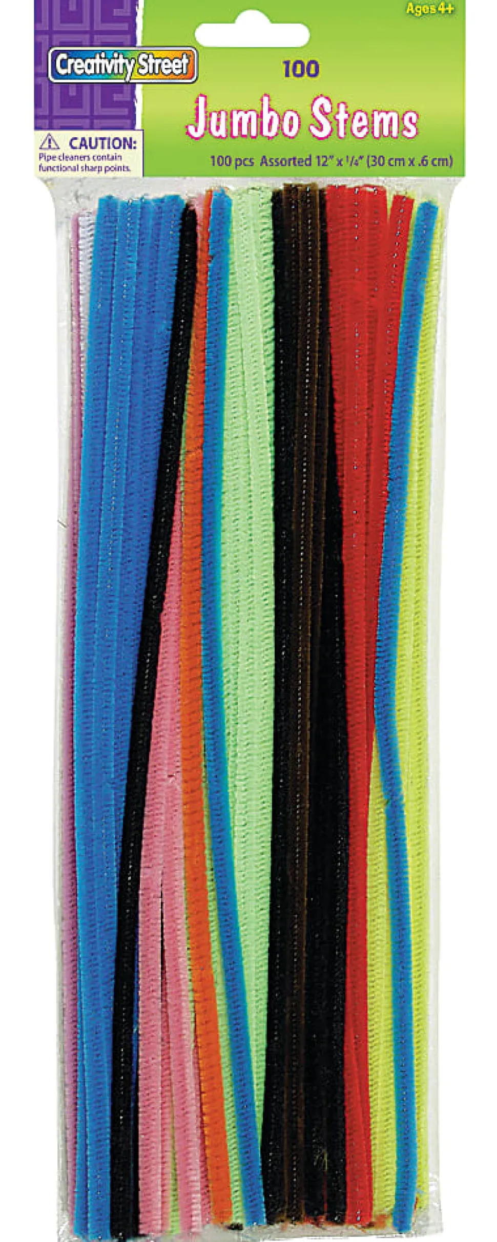 Chenille Kraft Jumbo Pipe Cleaners, Assorted, Pack Of 100