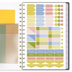Cherrywood Lane for Mead Cambridge® Academic 2026-2027 Weekly Monthly Planner, Piper Stripe, Small, 5 1/2