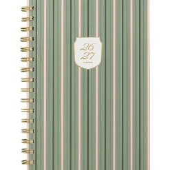 Cherrywood Lane for Mead Cambridge® Academic 2026-2027 Weekly Monthly Planner, Piper Stripe, Small, 5 1/2