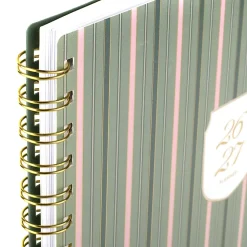 Cherrywood Lane for Mead Cambridge® Academic 2026-2027 Weekly Monthly Planner, Piper Stripe, Large, 8 1/2
