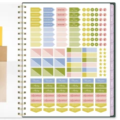 Cherrywood Lane for Mead Cambridge® Academic 2026-2027 Weekly Monthly Planner, Piper Stripe, Large, 8 1/2