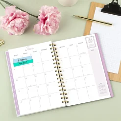 Cherrywood Lane for Mead Cambridge® Academic 2026-2027 Weekly Monthly Planner, Peony Lace, Small, 5 1/2