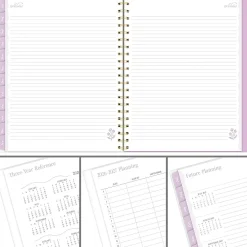 Cherrywood Lane for Mead Cambridge® Academic 2026-2027 Weekly Monthly Planner, Peony Lace, Large, 8 1/2" x 11"