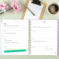 Cherrywood Lane for Mead Cambridge® Academic 2026-2027 Weekly Monthly Planner, Peony Lace, Large, 8 1/2