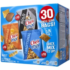 Chex Mix Classics Mix It Up Variety Snack Mixes, 1.75 Oz, Box Of 30 Packs