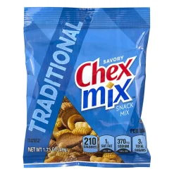 Chex Mix Traditional Snack Mix, 1.75 Oz, Pack Of 60 Bags