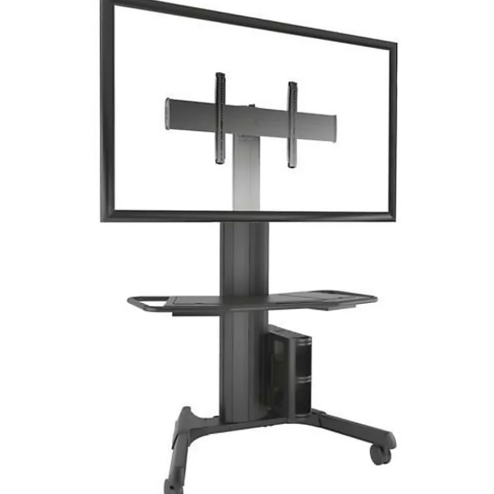 Chief Fusion Adjustable Mobile Display Cart, For Displays 42-86", Black, 47.8"W x 32"D x 77.9"H, Black, For 1 Devices