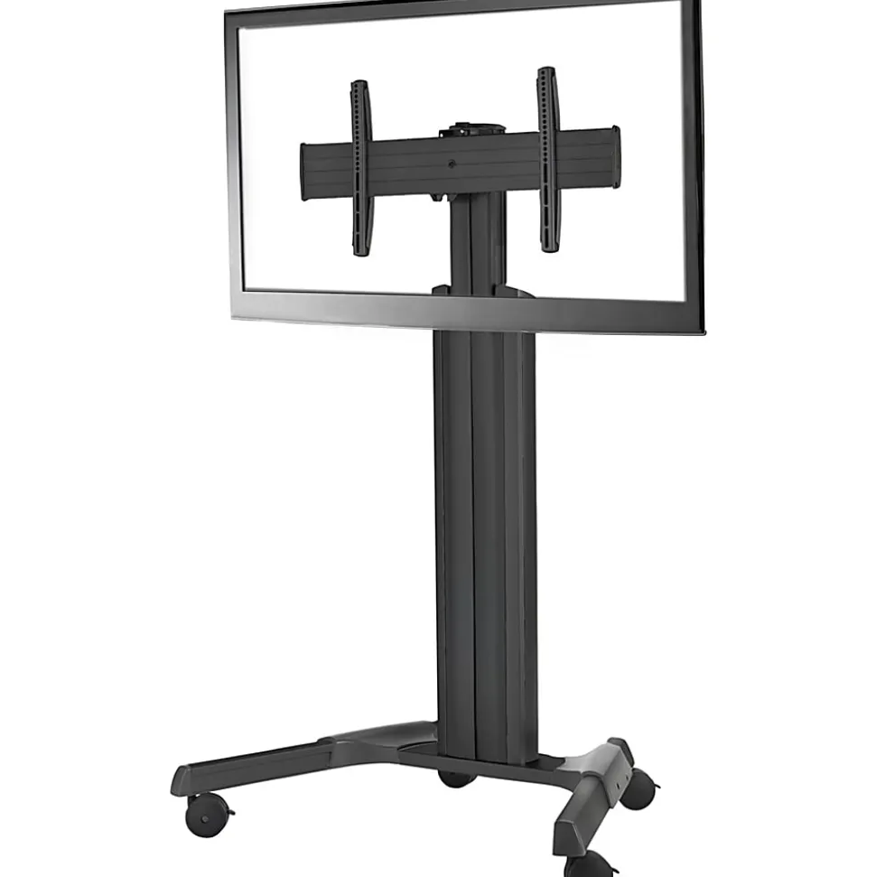 Chief Fusion Adjustable Mobile Display Cart, For Displays 42-86", Black, 47.8"W x 32"D x 77.9"H, Black, For 1 Devices