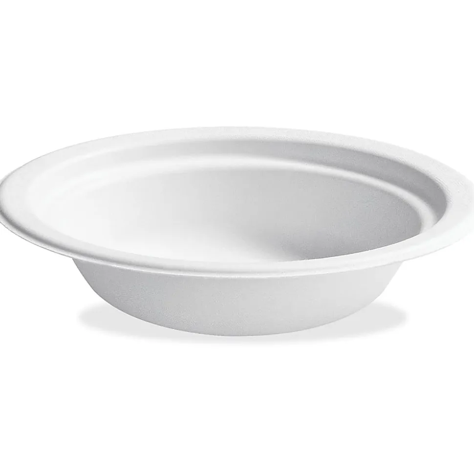Chinet Classic Bowls, 12 Oz, 100% Recycled, White, 125 Bowls Per Pack, Case Of 8 Packs