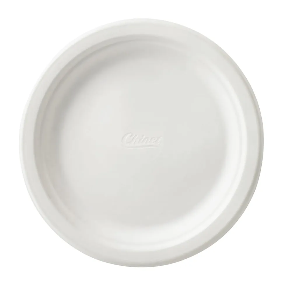 Chinet Round Paper Dinnerware, 6" Diameter, 100% Recycled, White, Carton Of 1,000