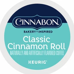 Cinnabon Classic Cinnamon Roll Keurig Single-Serve K-Cup Pods, Light Roast Coffee, Pack Of 48 Pods