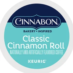 Cinnabon Classic Cinnamon Roll Keurig Single-Serve K-Cup Pods, Light Roast Coffee, Pack Of 48 Pods