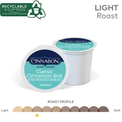 Cinnabon Classic Cinnamon Roll Keurig Single-Serve K-Cup Pods, Light Roast Coffee, Pack Of 48 Pods