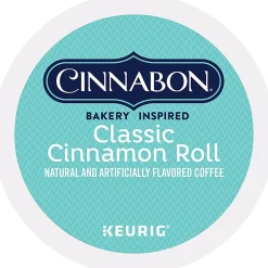 Cinnabon Classic Single-Serve Coffee K-Cup® Pods, Cinnamon Roll, Carton Of 24