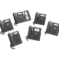 Cisco 6861 IP Phone - Corded - Corded/Cordless - Wi-Fi - Wall Mountable - Charcoal - 4 x Total Line - VoIP - IEEE 802.11n - 1 x Network (RJ-45)