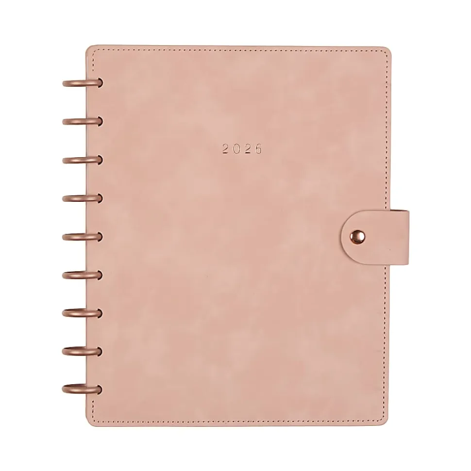2026 Citrine Monthly/Weekly Classic Disc Bound Planner, 7" x 9-1/4", Blush, January To December, PD0123C008