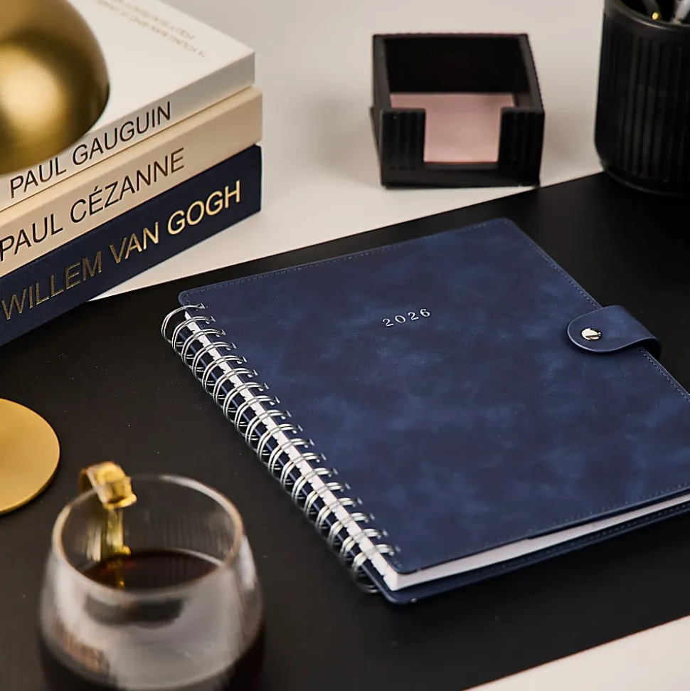 2026 Citrine Monthly/Weekly Classic Customizable Twin Loop Planner, 7" x 9-1/4", Navy Blue, January To December, PZ0030C004