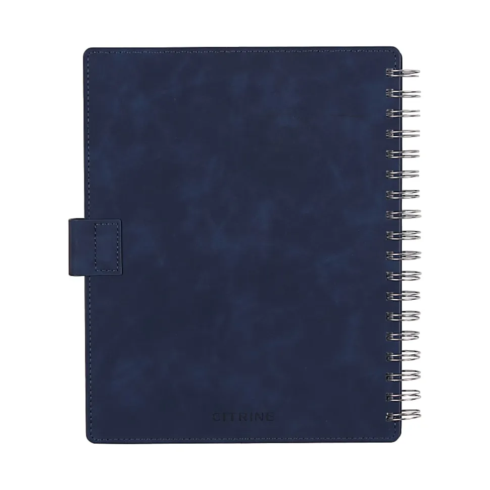 2026 Citrine Monthly/Weekly Classic Customizable Twin Loop Planner, 7" x 9-1/4", Navy Blue, January To December, PZ0030C004