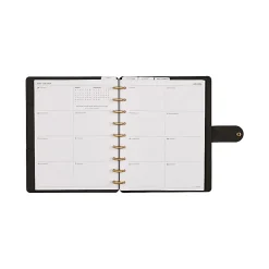 Citrine Monthly/Weekly Classic Disc-Bound Academic Planner, 7" x 9-1/4", Midnight Floral, July 2026 to June 2027, Total Quantity 1
