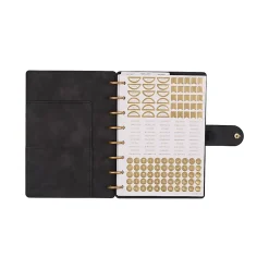 2026 Citrine Monthly/Weekly Small Disc Bound Planner, 5-3/4” x 8”, Midnight Bow, January To December, PD0124S009