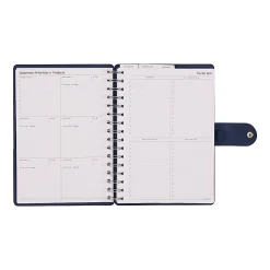 2026 Citrine Monthly/Weekly Small Customizable Twin Loop Planner, 5-3/4" x 8", Navy Blue, January To December, PZ0031S002