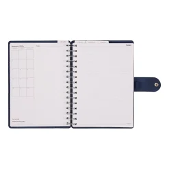 2026 Citrine Monthly/Weekly Small Customizable Twin Loop Planner, 5-3/4" x 8", Navy Blue, January To December, PZ0031S002