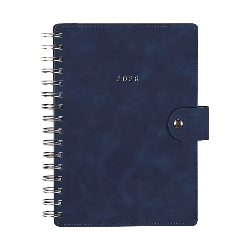 2026 Citrine Monthly/Weekly Small Customizable Twin Loop Planner, 5-3/4" x 8", Navy Blue, January To December, PZ0031S002