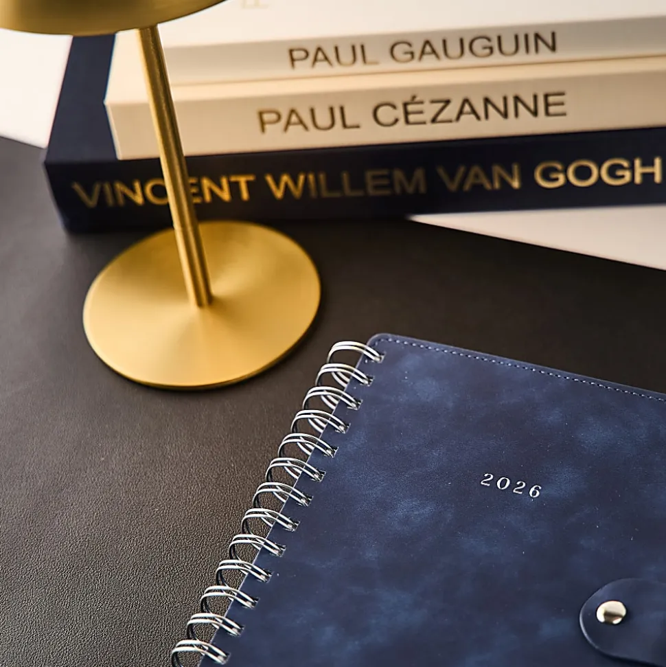 2026 Citrine Monthly/Weekly Small Customizable Twin Loop Planner, 5-3/4" x 8", Navy Blue, January To December, PZ0031S002