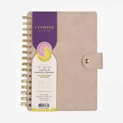 2026 Citrine Monthly/Weekly Small Customizable Twin Loop Planner, 5-3/4