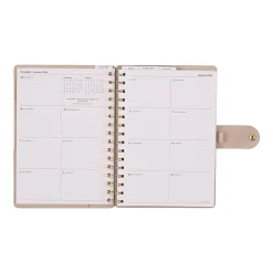 2026 Citrine Monthly/Weekly Small Customizable Twin Loop Planner, 5-3/4