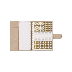 Citrine Monthly/Weekly Twin Loop Planner, 5-3/4" x 8", Serene Strata, July 2026 to June 2027, Total Quantity 1