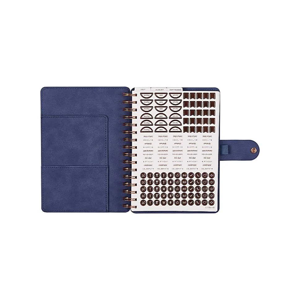 Citrine Monthly/Weekly Twin Loop Planner, 5-3/4" x 8", Twilight, July 2026-June 2027, Total Qty 1