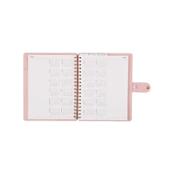 Citrine 12-Month Monthly/Weekly Classic Customizable Twin Loop Planner, 7" x 9-1/4", Blush, July 2026-June 2027, Total Qty 1