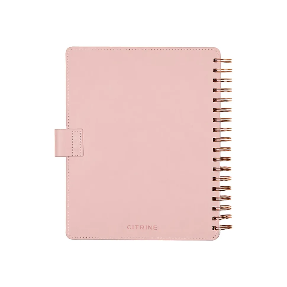 Citrine 12-Month Monthly/Weekly Classic Customizable Twin Loop Planner, 7" x 9-1/4", Blush, July 2026-June 2027, Total Qty 1