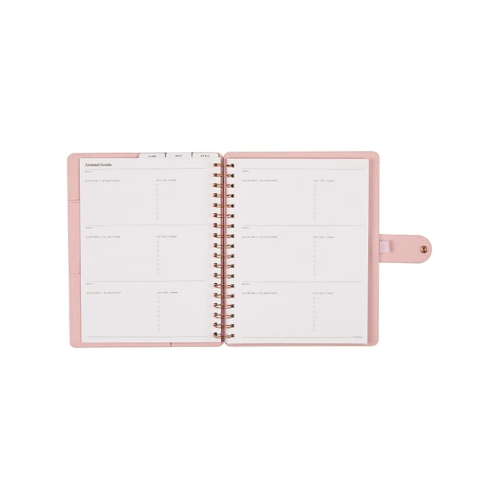 Citrine 12-Month Monthly/Weekly Classic Customizable Twin Loop Planner, 7" x 9-1/4", Blush, July 2026-June 2027, Total Qty 1
