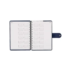 Citrine 12-Month Monthly/Weekly Twin Loop Planner, 5-13/16" x 8", Navy Bow, July 2026-June 2027, Total Qty 1