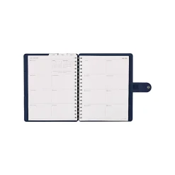 Citrine 12-Month Monthly/Weekly Classic Customizable Twin Loop Planner, 7" x 9-1/4", Navy Bow, July 2026-June 2027, Total Qty 1